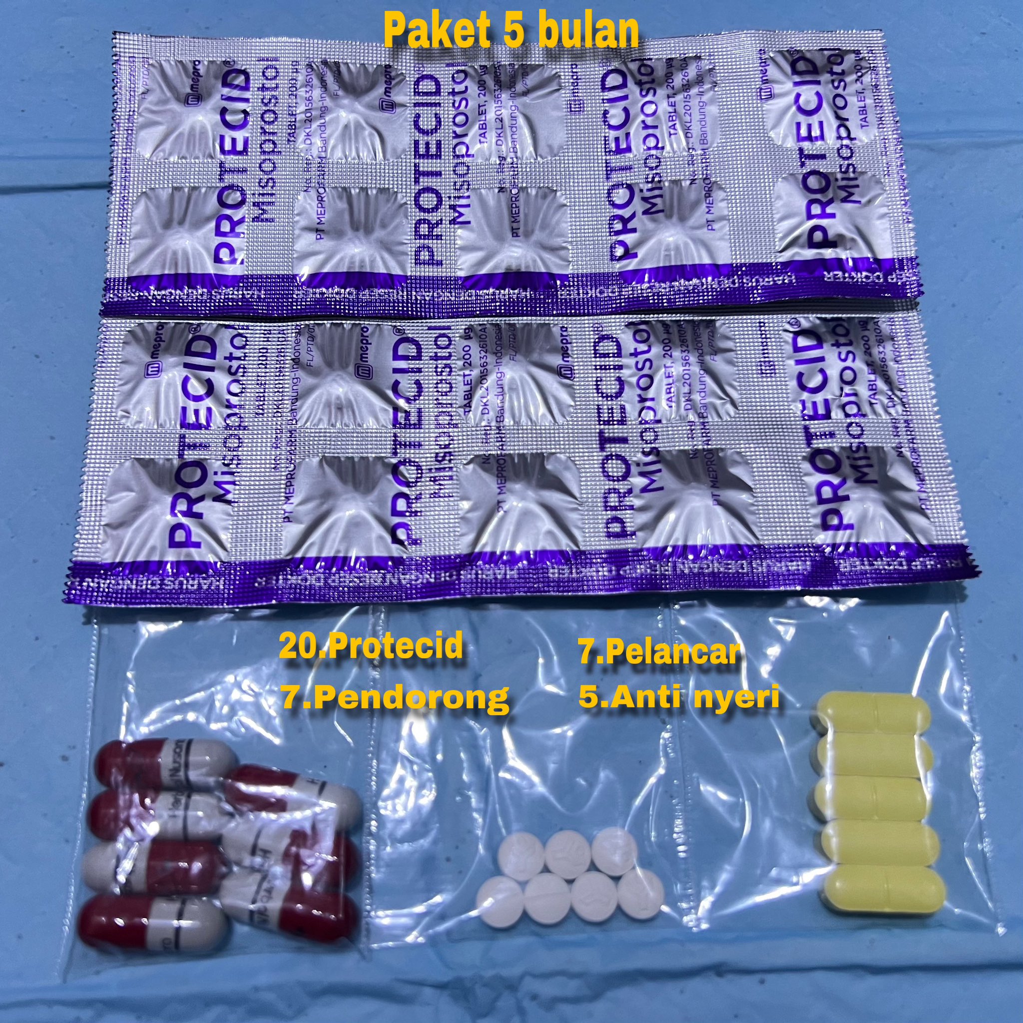 misoprostol protocid gastrul antibiotik , pembersih penambah darah extabion pendorong janin 20mcg paket 5 bulan