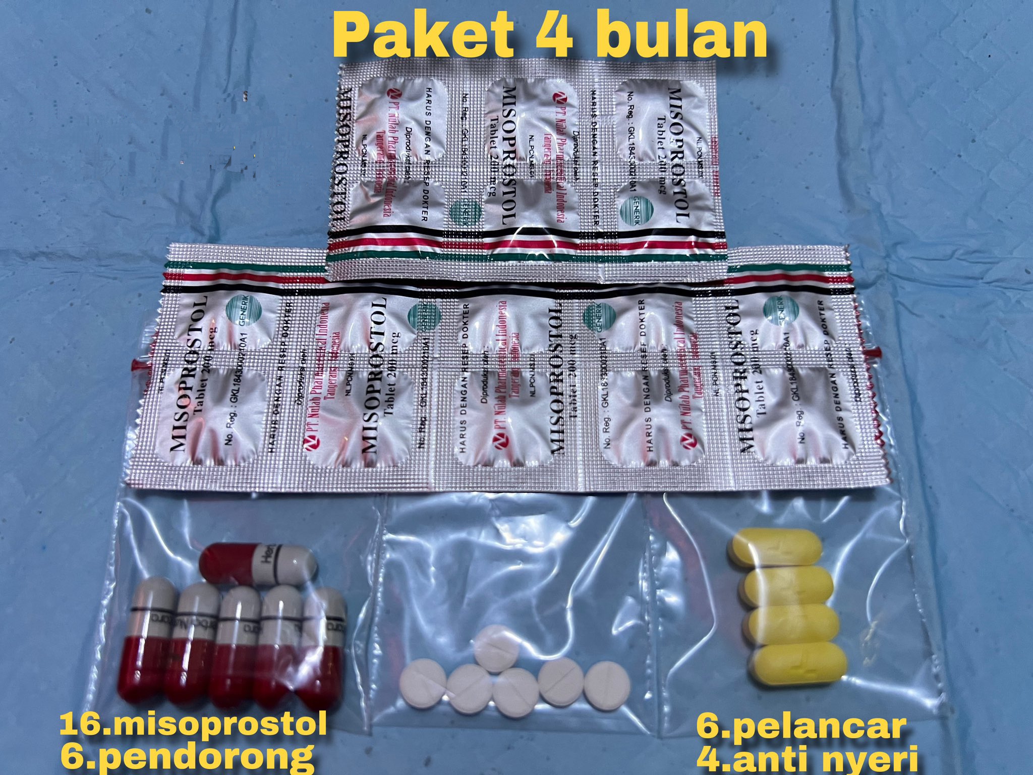 misoprostol protocid gastrul antibiotik , pembersih penambah darah extabion pendorong janin 20mcg paket 4 bulan