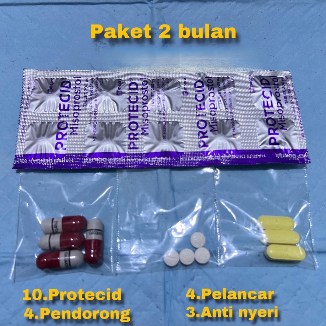 misoprostol protocid gastrul antibiotik , pembersih penambah darah extabion pendorong janin 20mcg paket 2 bulan